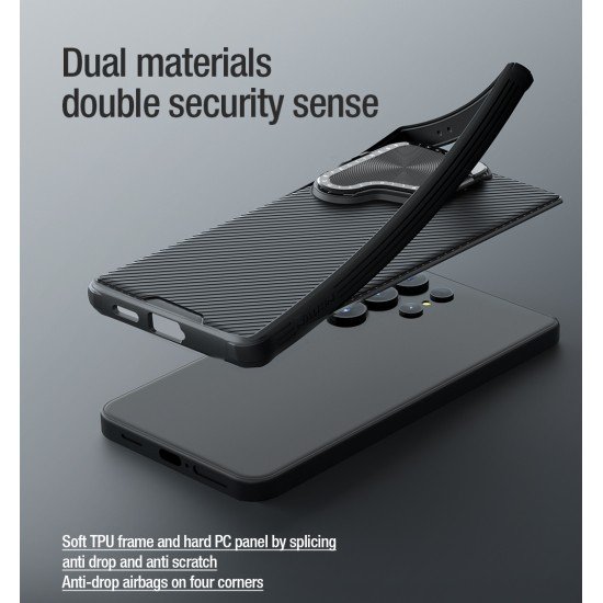 Husa magnetica protectie spate si camera foto verde pentru Samsung S24 Plus