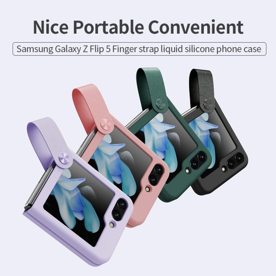 Husa Cover Nillkin Silky din silicon pentru Samsung Z Flip 5 5G Verde