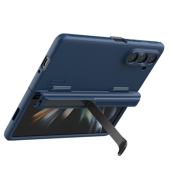 Husa protectie spate din plastic (cu stativ)  pentru Samsung Z Fold 5 5G albastru