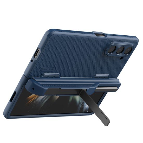 Husa protectie spate din plastic (cu spațiu pentru stilou și trepied)  pentru Samsung Z Fold 5 5G albastru