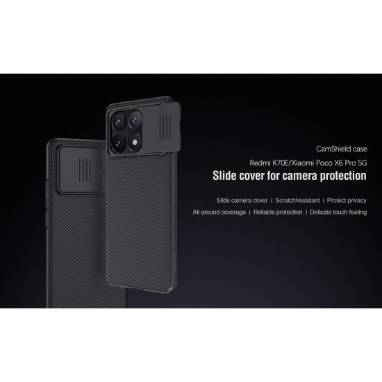 Husa protectie spate si camera foto negru pentru POCO X6 PRO 5G