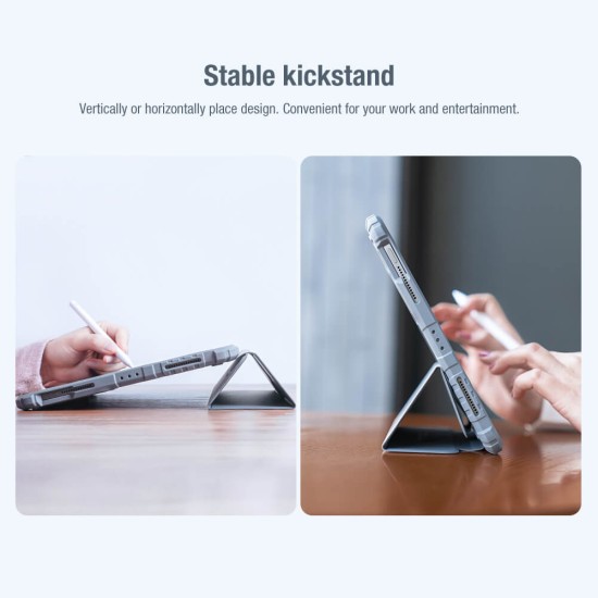 Husa blindata cu capac si protectie camerei pentru Apple iPad Air 11 (2024, 2025) / iPad Air (2022) / iPad Air 5 / Apple iPad Air 10.9 (2020) / iPad Air 4 / iPad Pro 11 (2020, 2021, 2022)