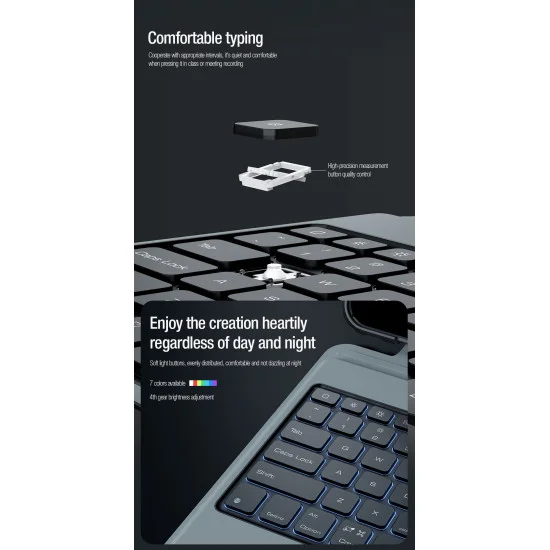Husa Combinata cu Tastaturа pentru iPad Air 13 2024/Pro 12.9 2020/2021/2022 Husa Combinata cu Tastaturа pentru iPad Air 13 2024/Pro 12.9 2020/2021/2022