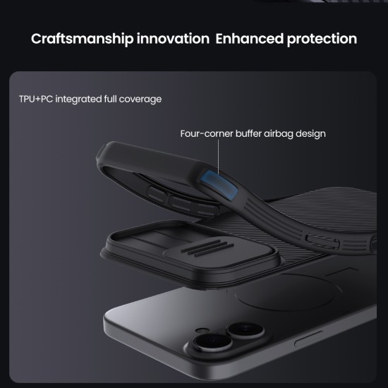 Husă magnetică de protecție neagră pentru spate și cameră foto, pentru iPhone 17 Husă magnetică de protecție neagră pentru spate și cameră foto, pentru iPhone 17