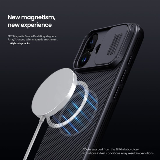 Husă magnetică de protecție neagră pentru spate și cameră foto, pentru iPhone 17 Husă magnetică de protecție neagră pentru spate și cameră foto, pentru iPhone 17