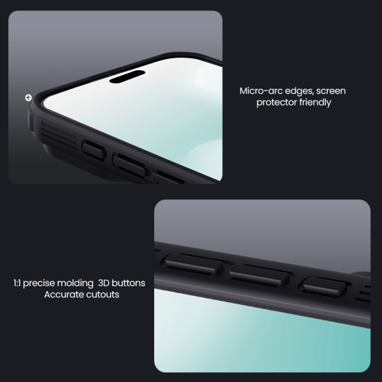 Husă magnetică de protecție transparentă neagră pentru spate și cameră foto, pentru iPhone 17