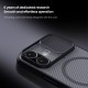 Husă magnetică de protecție transparentă neagră pentru spate și cameră foto, pentru iPhone 17