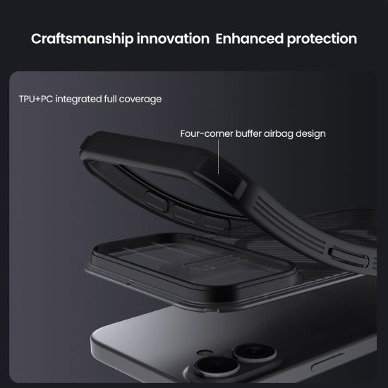 Husă magnetică de protecție transparentă neagră pentru spate și cameră foto, pentru iPhone 17