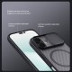 Husă magnetică de protecție transparentă neagră pentru spate și cameră foto, pentru iPhone 17