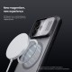 Husă magnetică de protecție transparentă neagră pentru spate și cameră foto, pentru iPhone 17