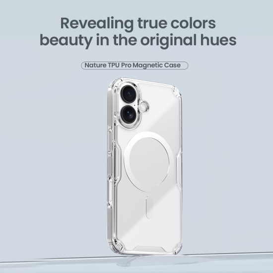 Husa magnetica din silicon Nillkin Nature Pro pentru Apple iPhone 17, negru transparent Husa magnetica din silicon Nillkin Nature Pro pentru Apple iPhone 17, negru transparent