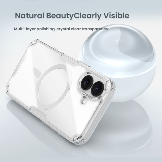 Husa magnetica din silicon Nillkin Nature Pro pentru Apple iPhone 17, negru transparent Husa magnetica din silicon Nillkin Nature Pro pentru Apple iPhone 17, negru transparent