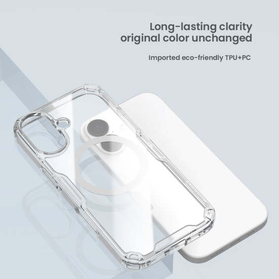Husa magnetica din silicon Nillkin Nature Pro pentru Apple iPhone 17, negru transparent Husa magnetica din silicon Nillkin Nature Pro pentru Apple iPhone 17, negru transparent