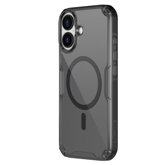 Husa magnetica din silicon Nillkin Nature Pro pentru Apple iPhone 17, negru transparent Husa magnetica din silicon Nillkin Nature Pro pentru Apple iPhone 17, negru transparent
