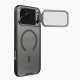 iPhone 17 Pro husă magnetică CamShield Prop cu spate rigid și protecție pentru cameră, negru transparent iPhone 17 Pro husă magnetică CamShield Prop cu spate rigid și protecție pentru cameră, negru transparent