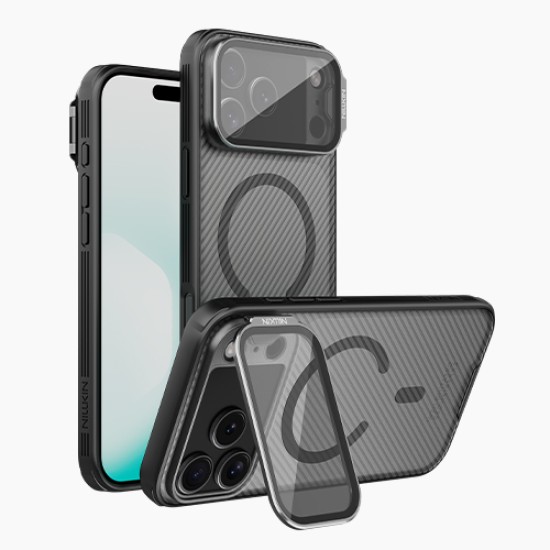 iPhone 17 Pro husă magnetică CamShield Prop cu spate rigid și protecție pentru cameră, negru transparent iPhone 17 Pro husă magnetică CamShield Prop cu spate rigid și protecție pentru cameră, negru transparent