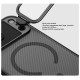 iPhone 17 Pro husă magnetică CamShield Prop cu spate rigid și protecție pentru cameră, negru transparent iPhone 17 Pro husă magnetică CamShield Prop cu spate rigid și protecție pentru cameră, negru transparent