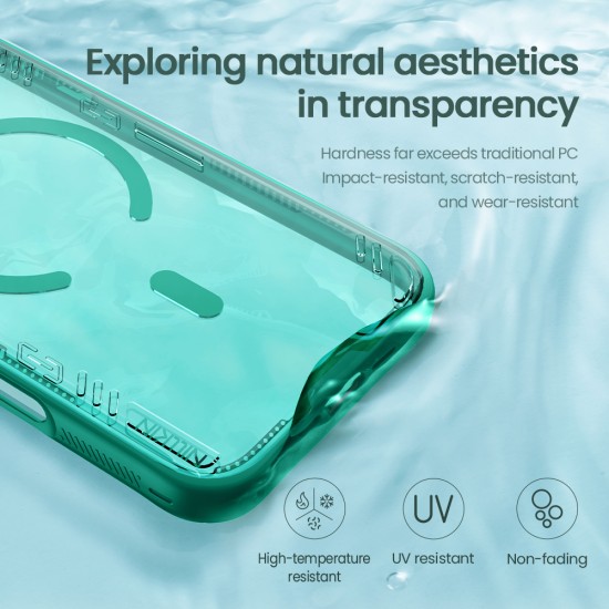 Husa magnetică transparentă neagră pentru Apple iPhone 17 Pro Max