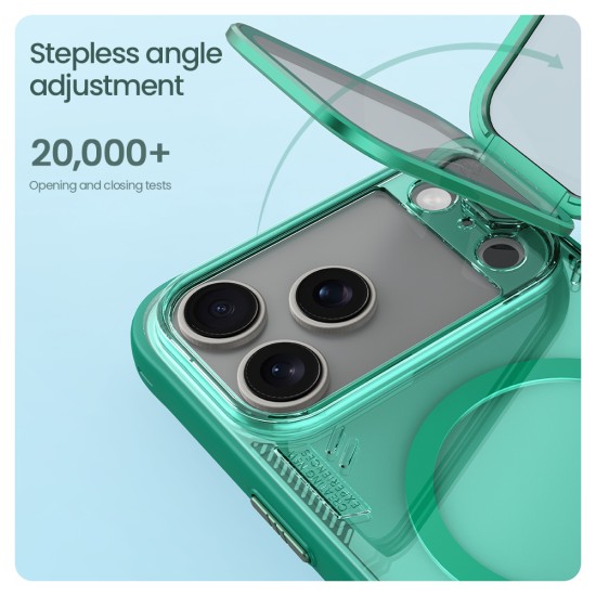 Husa magnetică transparentă neagră pentru Apple iPhone 17 Pro Max