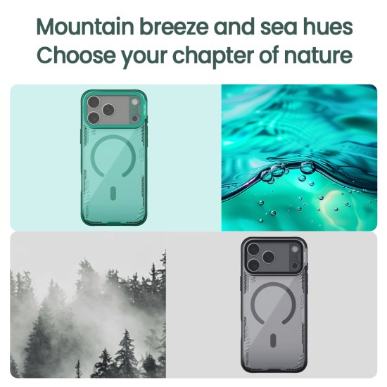 Husa magnetică transparentă neagră pentru Apple iPhone 17 Pro Max
