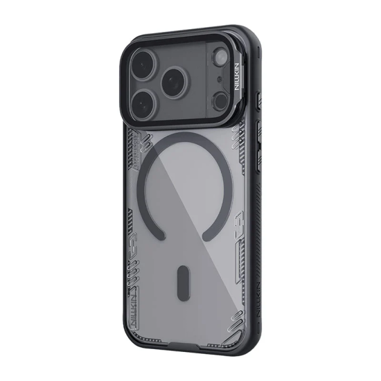 Husa magnetică transparentă neagră pentru Apple iPhone 17 Pro Max