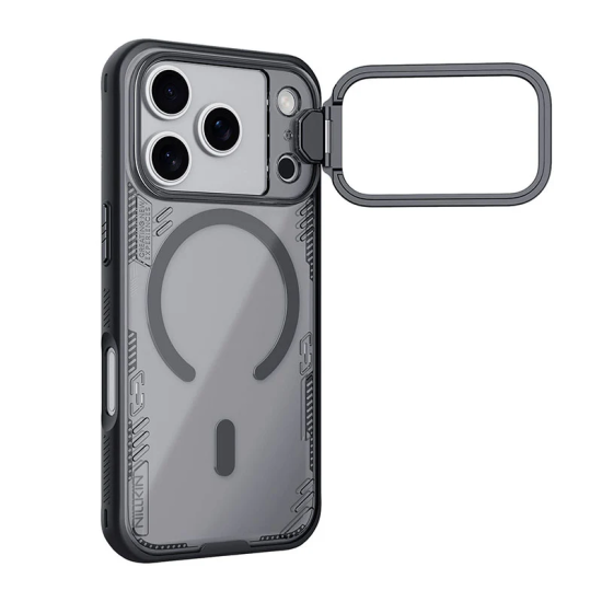 Husa magnetică transparentă neagră pentru Apple iPhone 17 Pro Max