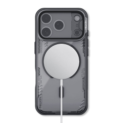 Husa magnetică transparentă neagră pentru Apple iPhone 17 Pro Max