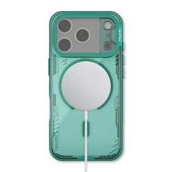 Husa magnetică transparentă verde pentru Apple iPhone 17 Pro Max
