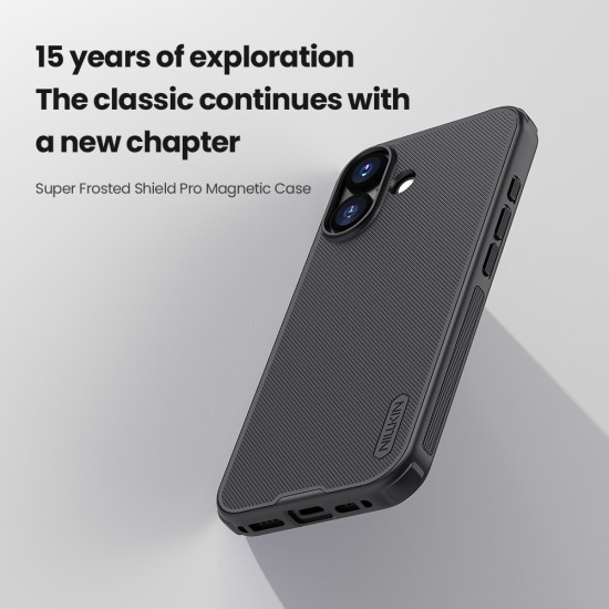 Husa protectie magnetică spate din plastic neagră pentru iPhone 17