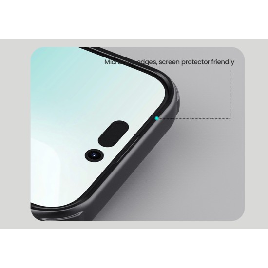 Husa protectie magnetică spate din plastic neagră pentru iPhone 17