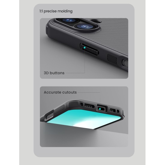 Husa protectie magnetică spate din plastic neagră pentru iPhone 17