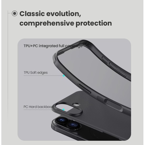 Husa protectie magnetică spate din plastic neagră pentru iPhone 17