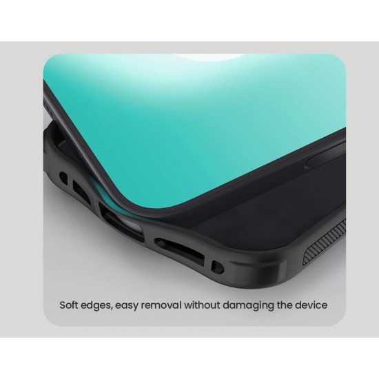 Husa protectie magnetică spate din plastic neagră pentru iPhone 17