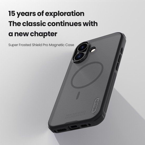 Husa protectie magnetică spate din plastic transparentă neagră pentru iPhone 17