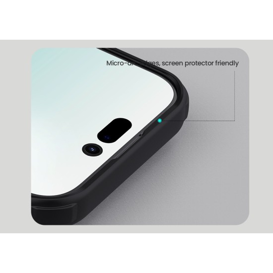 Husa protectie magnetică spate din plastic transparentă neagră pentru iPhone 17