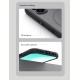 Husa protectie magnetică spate din plastic transparentă neagră pentru iPhone 17
