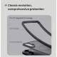Husa protectie magnetică spate din plastic transparentă neagră pentru iPhone 17