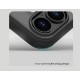 Husa protectie magnetică spate din plastic transparentă neagră pentru iPhone 17