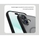 Husa protectie magnetică spate din plastic transparentă neagră pentru iPhone 17