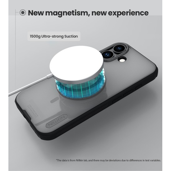 Husa protectie magnetică spate din plastic transparentă neagră pentru iPhone 17