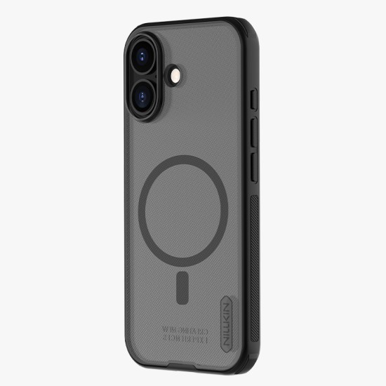 Husa protectie magnetică spate din plastic transparentă neagră pentru iPhone 17