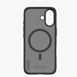 Husa protectie magnetică spate din plastic transparentă neagră pentru iPhone 17