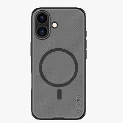 Husa protectie magnetică spate din plastic transparentă neagră pentru iPhone 17