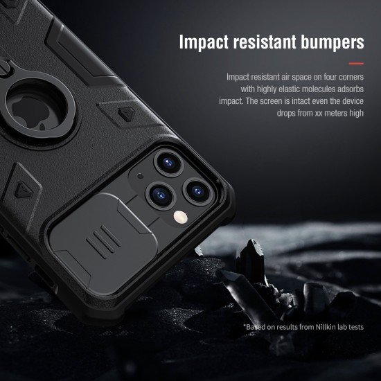 Husa protectie spate si camera foto Armor negru pentru Apple iPhone 11 Pro