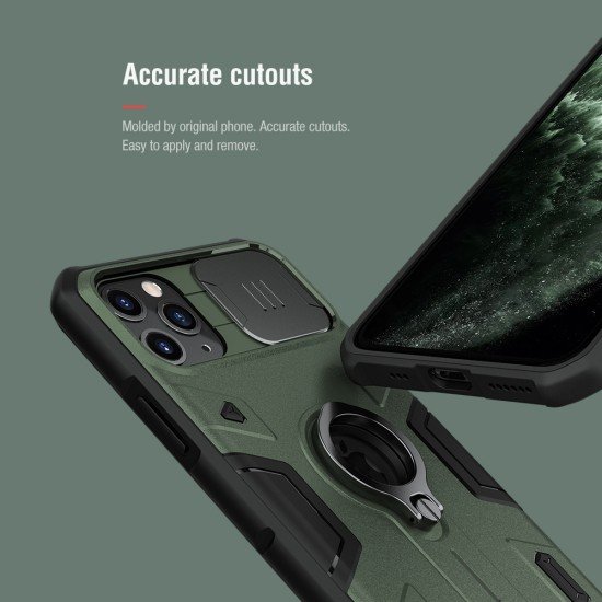 Husa protectie spate si camera foto Armor verde pentru Apple iPhone 11 Pro