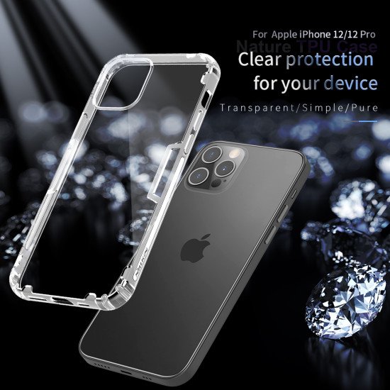 Husa din silicon Nillkin Nature Alba pentru Apple iPhone 12 / 12 Pro