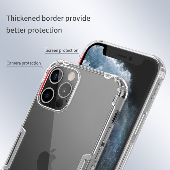 Husa din silicon Nillkin Nature Alba pentru Apple iPhone 12 / 12 Pro