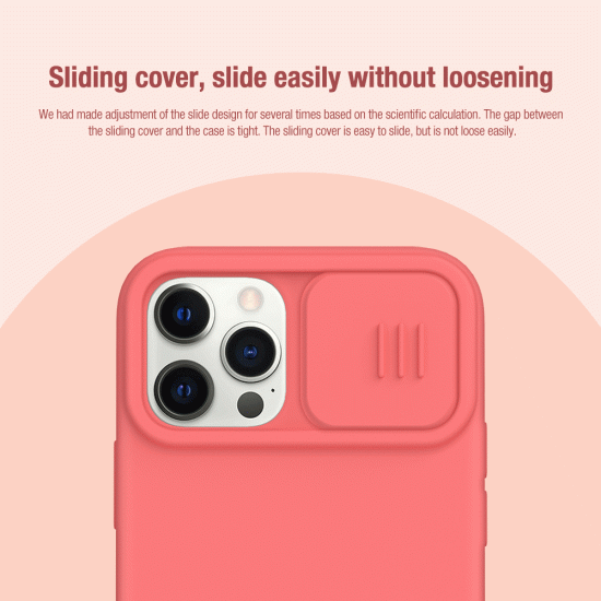 Husa Cover Nillkin CamShield Hard pentru iPhone 12 / 12 Pro roz piersic
