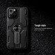 Husa protectie spate Medley din plastic negru pentru Apple iPhone 12 / 12 Pro