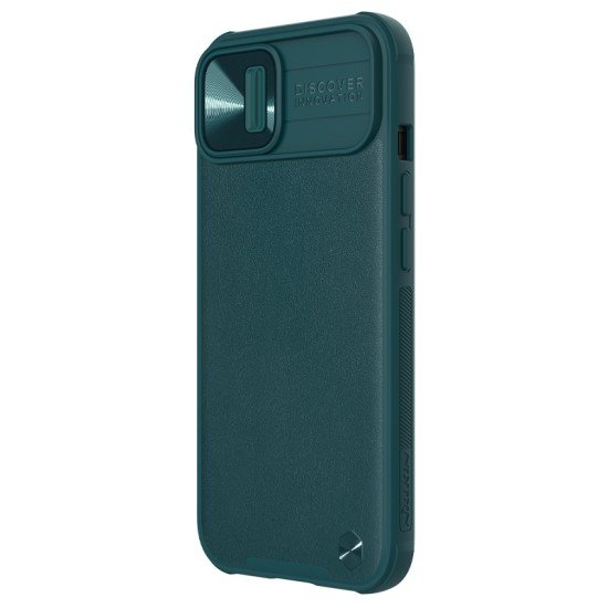 Husa din piele Nillkin CamShield verde pentru Apple Iphone 13